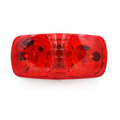 LED Dual Bulb Rectangular Clearance and Side Marker Light - Red