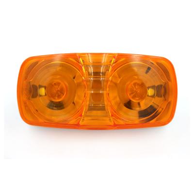 LED Dual Bulb Rectangular Clearance and Side Marker Light - Amber